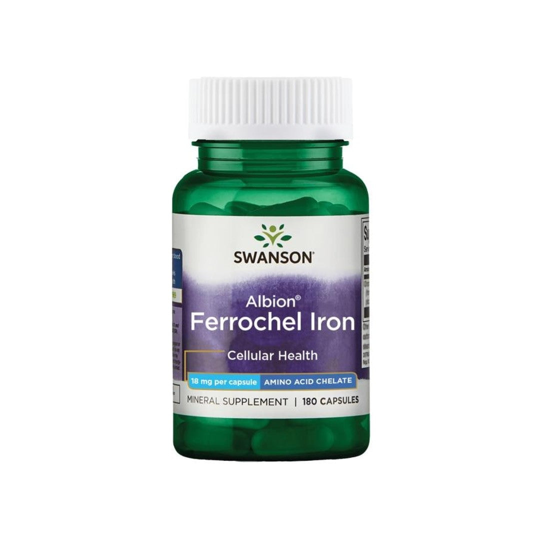Swanson Ferrochel Iron - 18 mg 180 capsules Albion Chelated