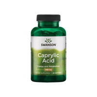Thumbnail for Swanson Caprylic Acid - 600 mg 60 softgel dietary supplement.