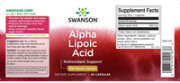 Thumbnail for Swanson Alpha Lipoic Acid - 600 mg 60 capsules supplement.