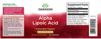 Thumbnail for A bottle of Swanson Alpha Lipoic Acid - 300 mg 120 capsules.