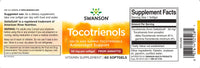 Thumbnail for Swanson Tocotrienols - 50 mg 60 softgel supplement bottle for healthy cholesterol levels and antioxidant support.