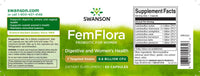 Thumbnail for Swanson FemFlora Probiotic for Women - 60 capsules label.