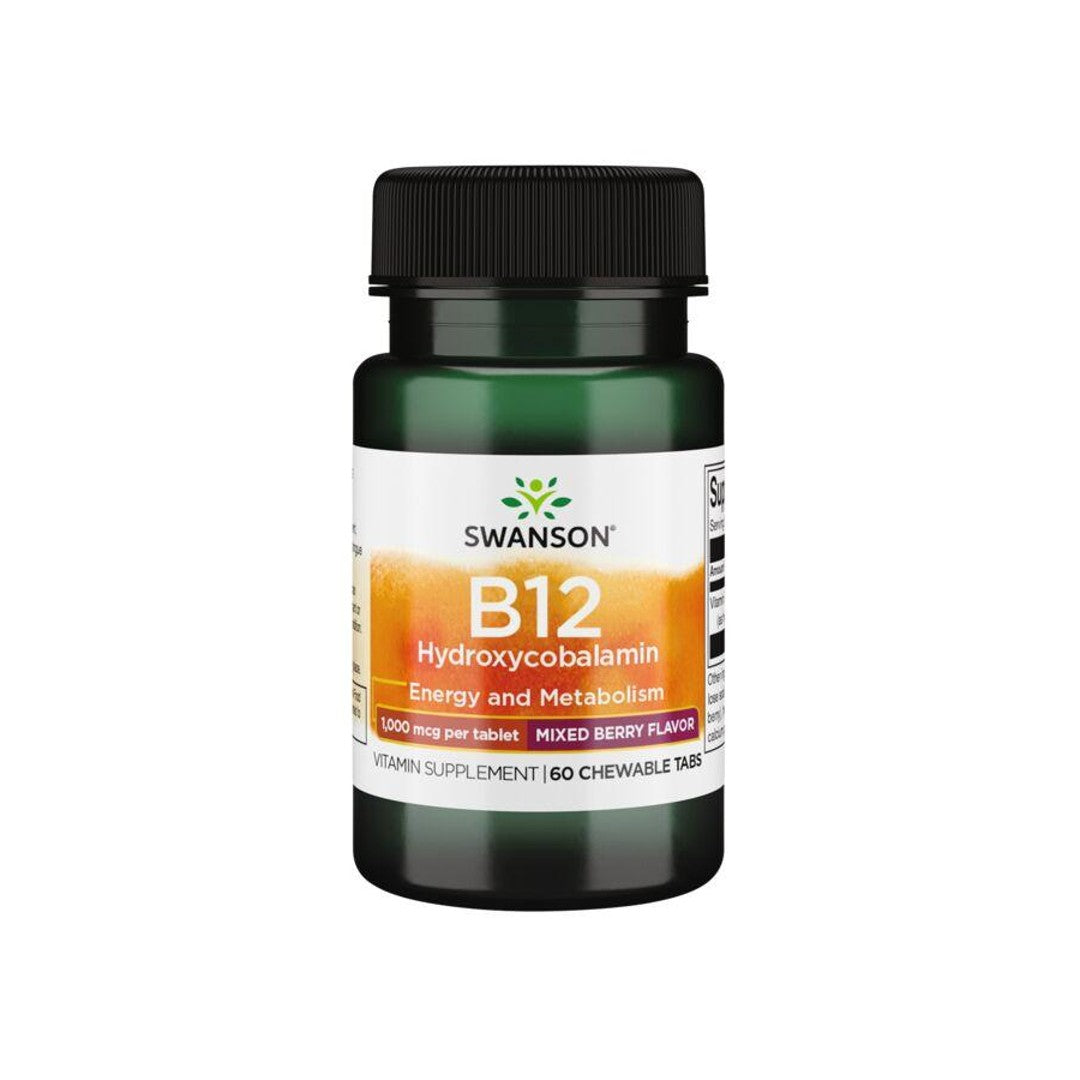 Vitamin B-12 - 1000 mcg 60 tabs Hydroxycobalamin - front