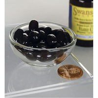 Thumbnail for Black olives in a glass bowl next to a penny, promoting healthy bones with Swanson's Vitamin K2 - MK-7 - 200 mcg 30 softgels Real Food content.