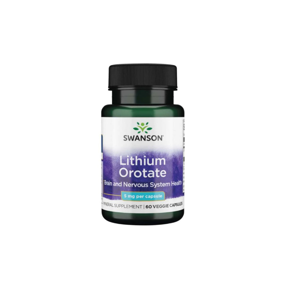 Lithium Orotate - 5 mg 60 veg capsules - Aurox Health