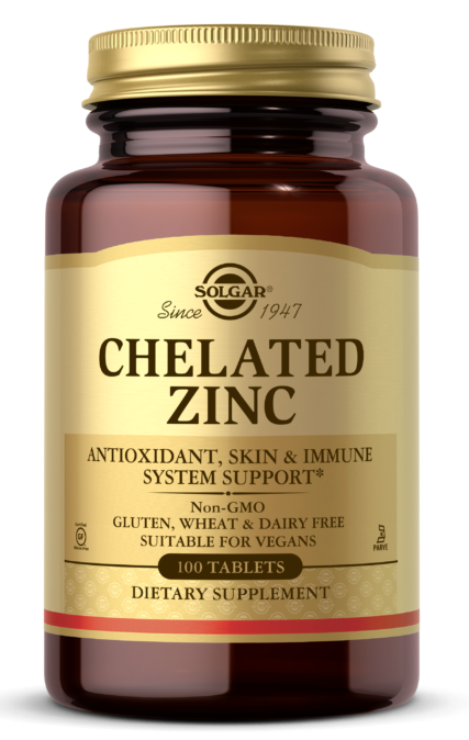 Zinc Chelated 22 mg 100 Tablets - front 2