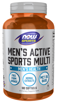Thumbnail for Now Foods men's active sports multi 180 softgels.