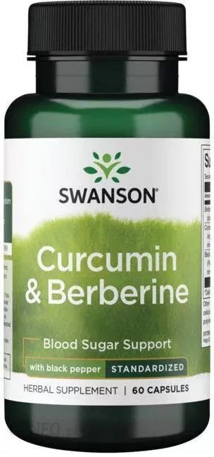 Swanson Curcumin & Berberine with Black Pepper 60 capsules.