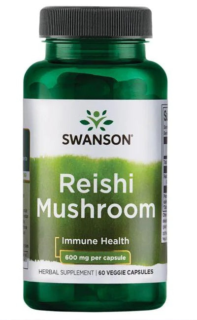 Discover the remarkable immune health benefits of Swanson's Reishi Mushroom 600 mg 60 Veggie Capsules, renowned for its antioxidant properties.