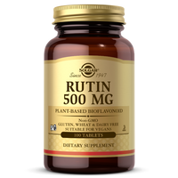 Thumbnail for Rutin 500 mg 100 Tablets are a dietary supplement formulated with the active ingredient rutin, known for its beneficial effects on blood vessels. These tablets, manufactured by Solgar, provide a convenient way....