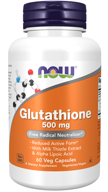 Now Foods Glutathione 500 mg 60 Vegetable Capsules.