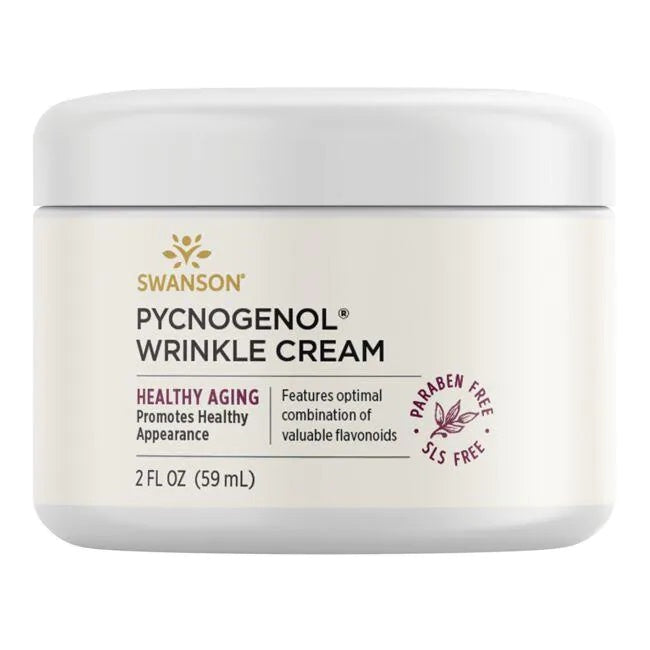 Shamason skincare featuring Swanson's Pycnogenol Wrinkle Cream 59 ml, the anti-wrinkle cream of choice.