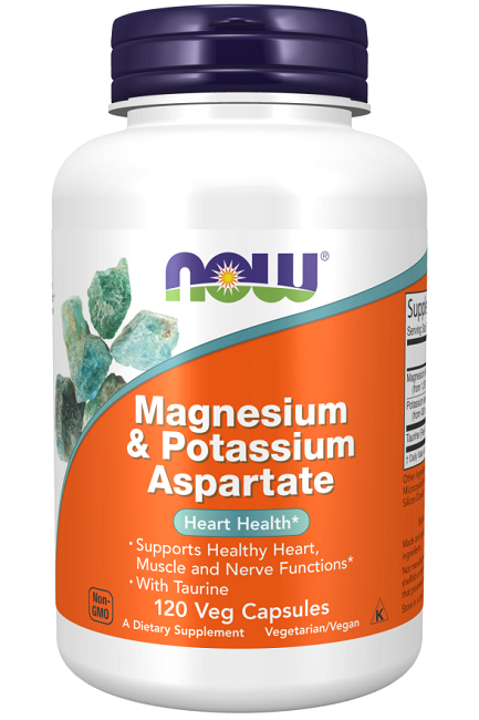 Now Magnesium & Potassium Aspartate 120 Veg Capsules by Now Foods.