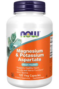 Thumbnail for Now Magnesium & Potassium Aspartate 120 Veg Capsules by Now Foods.