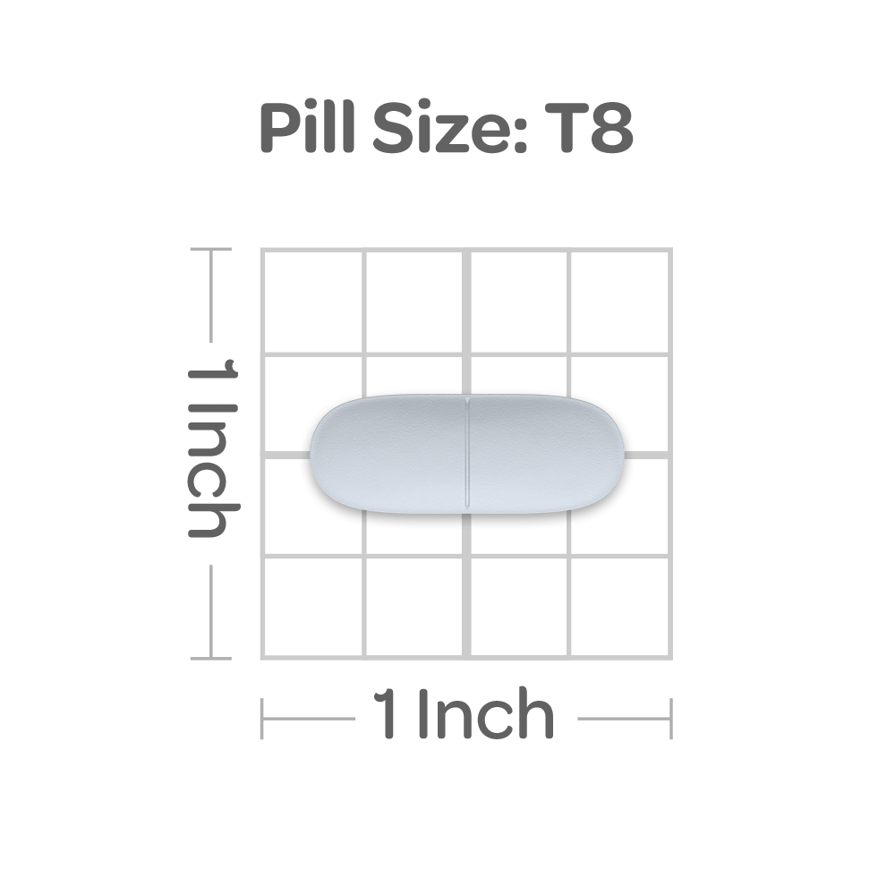 Vitamin B-100 Complex Timed Release 250 Coated Caplets - pill size