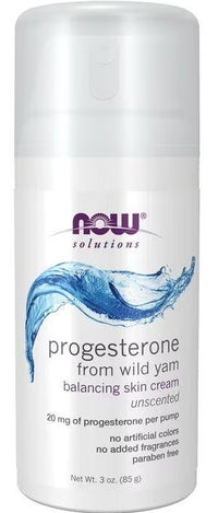 Thumbnail for Now Progesterone from Wild Yam Balancing Skin Cream 85 g by Now Foods.
