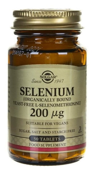 Selenium 200 mcg 50 tablets - front 2